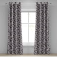 thumbnail image 1 of Ambesonne Garden Art Grommet Curtain, Pomegranate Floral, 50" x 108", Plum Blush Black, 1 of 6