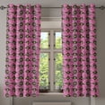 thumbnail image 1 of Ambesonne Garden Art Grommet Curtain, Roses and Gerbera, 50" x 54", Pink Pale Green, 1 of 6