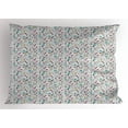 thumbnail image 1 of Ambesonne Garden Art Pillow Sham, Doodle Natural Elements, 26" X 20", Multicolor, 1 of 2