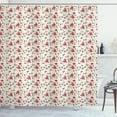 thumbnail image 1 of Ambesonne Garden Art Shower Curtain, Roses and Leafy Branches, 69"Wx75"L, Pearl Coral Sage Green, 1 of 3