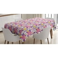 thumbnail image 1 of Ambesonne Garden Art Tablecloth Rectangular Table Cover, Delicate Blossoms, 52"x70", Multicolor, 1 of 3