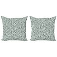 thumbnail image 1 of Ambesonne Garden Art Throw Pillow Cover 2 Pack, Botanical Abstract, 20", Beige Slate Blue, 1 of 2