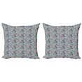 thumbnail image 1 of Ambesonne Garden Art Throw Pillow Cover 2 Pack, Nature Growth Design, 24", Multicolor, 1 of 2