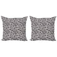 thumbnail image 1 of Ambesonne Garden Art Throw Pillow Cover 2 Pack, Pomegranate Floral, 24", Plum Blush Black, 1 of 2