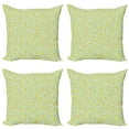 thumbnail image 1 of Ambesonne Garden Art Throw Pillow Cover 4 Pack, Blossoming Spring Meadow, 18", Multicolor, 1 of 2