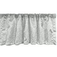 thumbnail image 1 of Ambesonne Garden Art Valance Pack of 2, Greyscale Hatched Leaves, 54"X18", Grey and White, 1 of 4