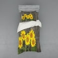 thumbnail image 1 of Ambesonne Garden Bedding Set 3 Pcs, Helianthus Sunflowers, Twin, Brown Yellow Green, 1 of 3