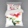 thumbnail image 1 of Ambesonne Garden Bedding Set 4 Pcs, Flowering Poppy, Queen, Red Green White, 1 of 3