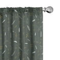 thumbnail image 1 of Ambesonne Garden Curtains, Falling Leaves Art Sketchy, Pair of 28"x63", Pale Coffee White Grey, 1 of 4