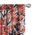 thumbnail image 1 of Ambesonne Garden Curtains, Flora Botanical Spring Plot, Pair of 28"x84", Scarlet and Dark Orange, 1 of 5