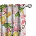 thumbnail image 1 of Ambesonne Garden Curtains, Magnolia Flowers Lemons Art, Pair of 28"x95", Earth Yellow and Apple Green, 1 of 1