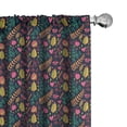 thumbnail image 1 of Ambesonne Garden Curtains, Summer Foliage Hearts, Pair of 28"x95", Multicolor, 1 of 5