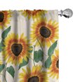 thumbnail image 1 of Ambesonne Garden Curtains, Sunflowers Scenery Pattern, Pair of 28"x84", Paprika and Fern Green, 1 of 5