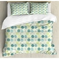 thumbnail image 1 of Ambesonne Garden Duvet Cover Set, Trees and Irregular Rounds, 2-Calking, Eggshell and Multicolor, 1 of 7