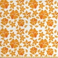 thumbnail image 1 of Ambesonne Garden Fabric by the Yard Upholstery, Hibiscus Flourish, 2 Yards, Orange White, 1 of 4