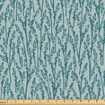 thumbnail image 1 of Ambesonne Garden Fabric by the Yard Upholstery, Leaves Grass Pattern Art, 3 Yards, Pale Petrol Blue Teal, 1 of 5