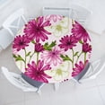 thumbnail image 1 of Ambesonne Garden Fitted Round Tablecloth, Butterflies Wildflowers Art, 56"- 60" Diameter, Olive Green and Dried Rose, 1 of 5