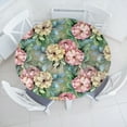 thumbnail image 1 of Ambesonne Garden Fitted Round Tablecloth, Leaves Greenery Watercolor, 36"- 40" Diameter, Tan and Multicolor, 1 of 1