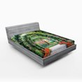 thumbnail image 1 of Ambesonne Garden Fitted Sheet, Flower Arches Plants, Queen Size, Green Red, 1 of 3