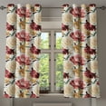 thumbnail image 1 of Ambesonne Garden Grommet Curtain, Watercolor Roses Peonies, 50" x 63", Dried Rose Cream Ruby, 1 of 6