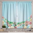 thumbnail image 1 of Ambesonne Garden Kitchen Curtains, Meadow Daisies Pansies, 55"x39", Multicolor, 1 of 3