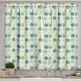 thumbnail image 1 of Ambesonne Garden Kitchen Curtains, Trees and Irregular Rounds, 55"x45", Eggshell and Multicolor, 1 of 3