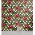 thumbnail image 1 of Ambesonne Garden Peel & Stick Wallpaper for Home, Tropical Art Zigzag Back, 13"x100", Olive Green and Dark Coral, 1 of 1