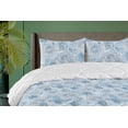 thumbnail image 1 of Ambesonne Garden Scene Down Alternative Quilt Comforter, Modern Rose Art Floral, Queen, Sea Blue Soft Blue, 1 of 5