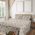 thumbnail image 1 of Ambesonne Garden Scene Fitted & Flat Sheet with Sham 3 Pcs Set, Simple Modern Flowers, Twin, Dark Slate Blue Dusk, 1 of 1