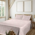 thumbnail image 1 of Ambesonne Garden Scene Fitted & Flat Sheet with Sham 3 Pcs Set, Spring Boho Minimalist, Twin, Rose White, 1 of 5