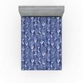 thumbnail image 1 of Ambesonne Garden Scene Fitted Sheet, Spring Chrysanthemum, Queen Size, Off White Quartz, 1 of 5
