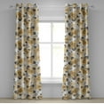 thumbnail image 1 of Ambesonne Garden Scene Grommet Curtain, Cottagecore Boho Bloom, 50"x72", Amber Charcoal Grey, 1 of 5