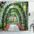 thumbnail image 1 of Ambesonne Garden Shower Curtain, Flower Arches Plants, 69"Wx84"L, Green Red, 1 of 5
