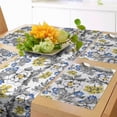 thumbnail image 1 of Ambesonne Garden Table Runner & Placemats, Peony Hydrangea Violets, Placemat 4 pcs + Runner 12"x72", Dark Grey Yellow, 1 of 2