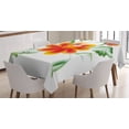 thumbnail image 1 of Ambesonne Garden Tablecloth Rectangular Table Cover, Daffodils in Watercolors, 60"x90", Orange Green, 1 of 4