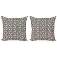 thumbnail image 1 of Ambesonne Garden Throw Pillow Cover 2 Pack, Rustic Flowers Pattern, 18", Multicolor, 1 of 2