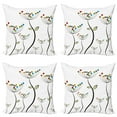 thumbnail image 1 of Ambesonne Garden Throw Pillow Cover 4 Pack, Dandelion Stems Buds, 24", Multicolor, 1 of 5