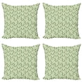 thumbnail image 1 of Ambesonne Garden Throw Pillow Cover 4 Pack, Symmetric Green, 20", Green Pale Green, 1 of 2
