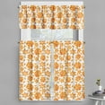 thumbnail image 1 of Ambesonne Garden Valance & Curtain, Hibiscus Flourish, 55"x24", Orange White, 1 of 6