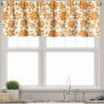 thumbnail image 1 of Ambesonne Garden Valance Pack of 2, Hibiscus Flourish, 54"X18", Orange White, 1 of 4