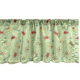 thumbnail image 1 of Ambesonne Garden Window Valance, Doodle Bugs on Leaves, 54" X 12", Multicolor, 1 of 3