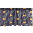 thumbnail image 1 of Ambesonne Garden Window Valance, Night Blue Backdrop with Floral Pattern Hand Drawn Yellow Blooms and Water Drops, Curtain Valance for Kitchen Bedroom Decor with Rod Pocket, 54" X 12", Multicolor, 1 of 3