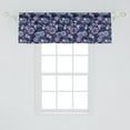 thumbnail image 1 of Ambesonne Garden Window Valance, Ornate Flowers Corsage Design Spring Blossom in Doodle Style, Curtain Valance for Kitchen Bedroom Decor with Rod Pocket, 54" X 18", Blue Cream, 1 of 3