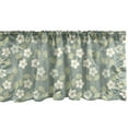 thumbnail image 1 of Ambesonne Garden Window Valance, Pastel Summer Flowers Art, 42" x 18", Grey Teal Pale Green, 1 of 3