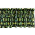 thumbnail image 1 of Ambesonne Garden Window Valance, Smiling Vegetable Characters, 42" x 12", Charcoal Grey and Fern Green, 1 of 3