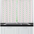 thumbnail image 1 of Ambesonne Garlic Kitchen Curtains, Continuous Vegetable Art, 55"x45", Fern Green Pale Mauve, 1 of 1