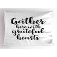 thumbnail image 1 of Ambesonne Gather Pillow Sham, Modern Hand Written Words, 26" X 20", Dark Blue Grey White, 1 of 2
