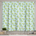 thumbnail image 1 of Ambesonne Gator Kitchen Curtains, Surfing Happy Crocodile, 55"x45", Pale Blue Yellow Green, 1 of 3