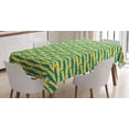 thumbnail image 1 of Ambesonne Gator Tablecloth Rectangular Table Cover, Repetitive Crocodile Pattern, 52"x70", Teal Mustard, 1 of 4