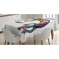 thumbnail image 1 of Ambesonne Gecko Tablecloth Rectangular Table Cover, Lizards, 52"x70", Multicolor, 1 of 4